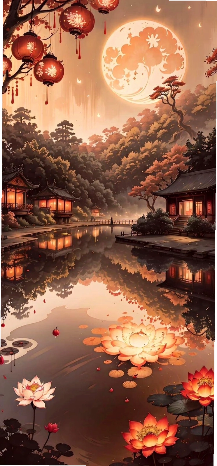 Hình nền điện thoại anime phong cách cổ trang