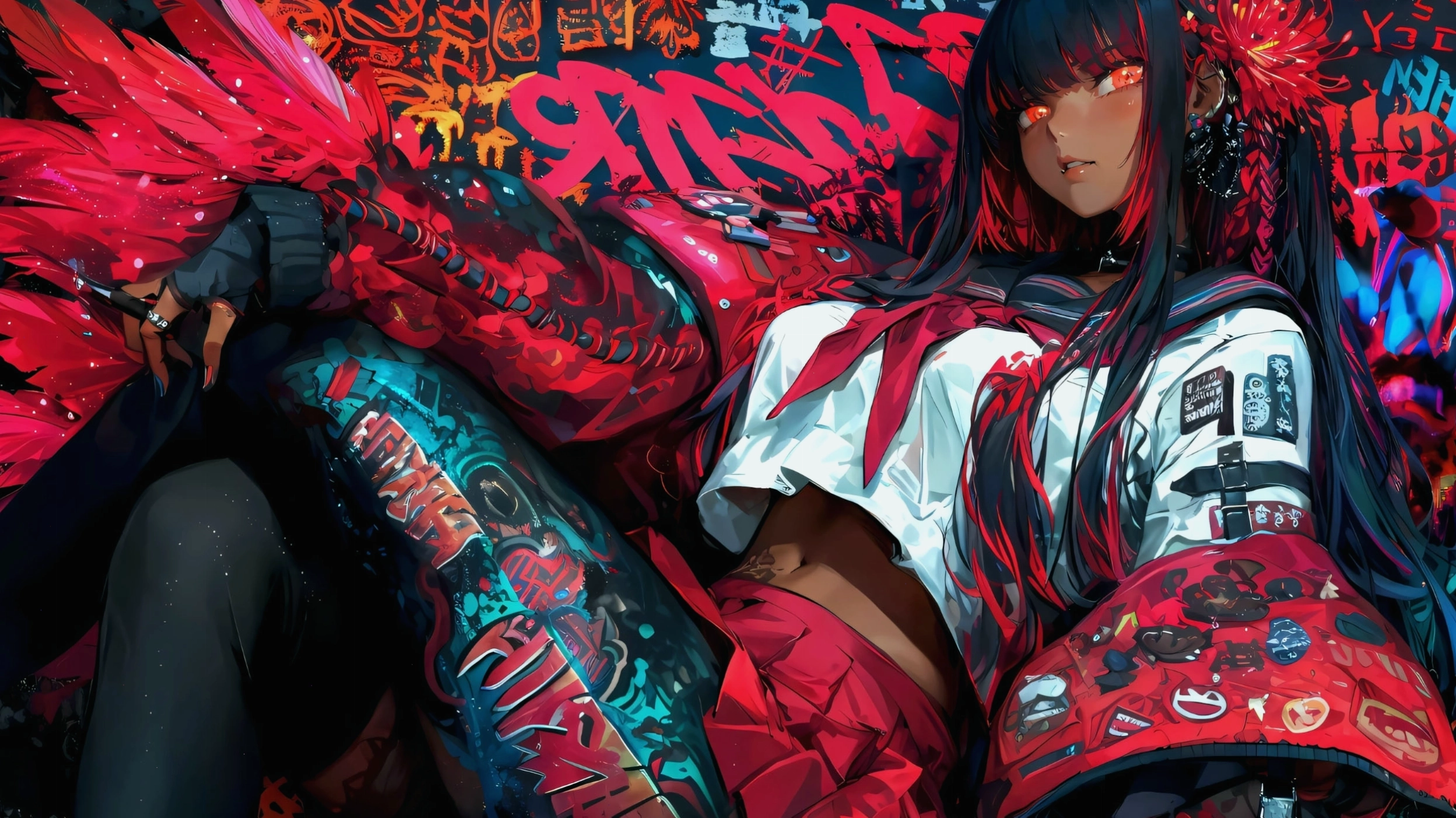 Hình nền máy tính anime chill 4K