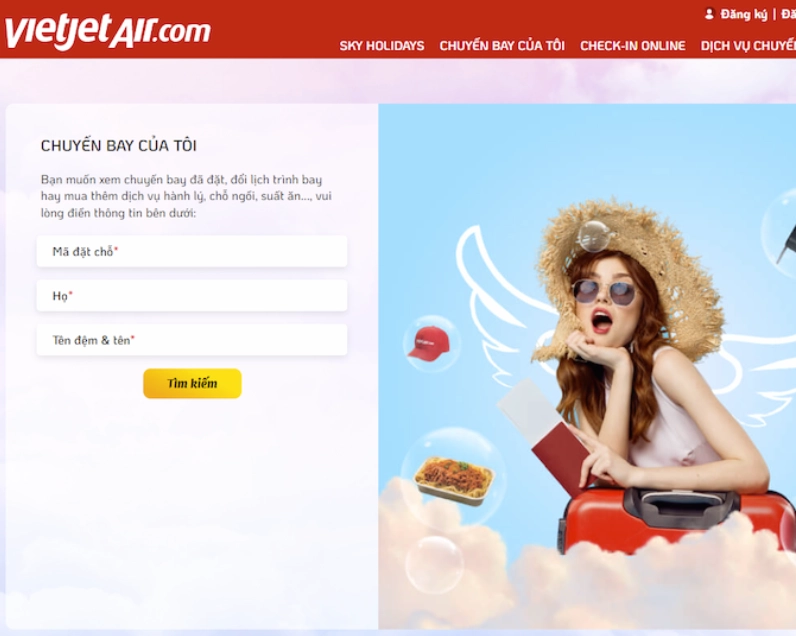 Hướng dẫn tra cứu vé máy bay Vietjet đã đặt chi tiết 2026