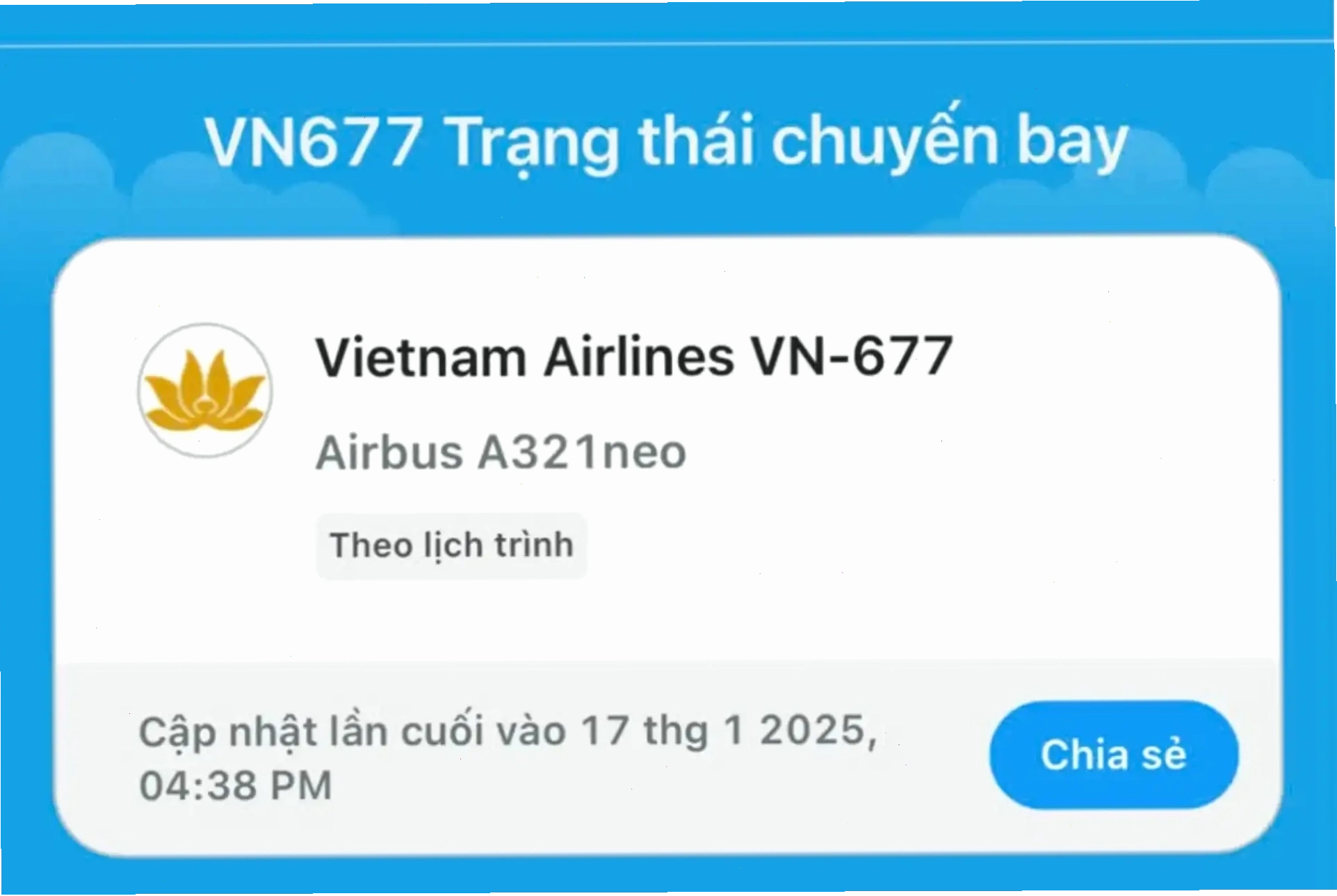 Kết quả tra cứu chuyến bay chi tiết trên Traveloka