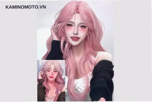 Kiểu tóc xoăn dài anime nữ quyến rũ và bí ẩn
