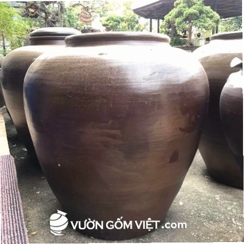 Lu nước gốm tròn