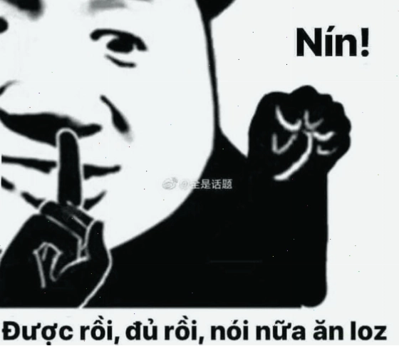 Mặt gấu meme nín