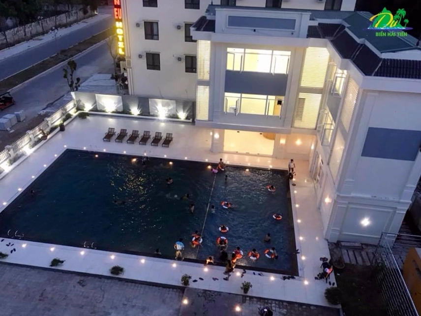 Mặt tiền Khách sạn Sao Biển Hải Tiến với kiến trúc độc đáo