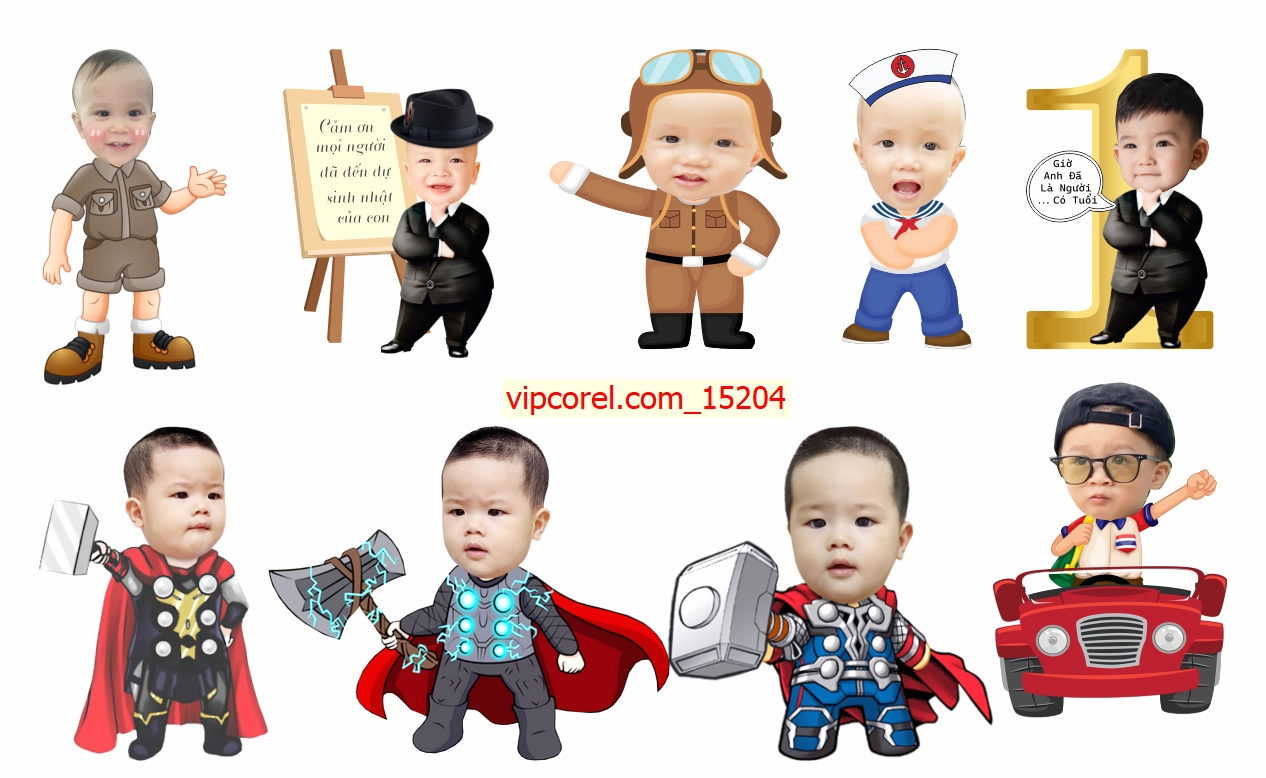 Mẫu Ảnh Chibi Ghép Đầu Cho Bé Trai: Ấn Tượng Độc Đáo Cho Mọi Dịp