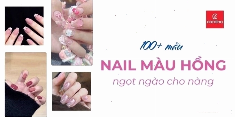 Mẫu nail màu hồng đào ngọt ngào và nữ tính