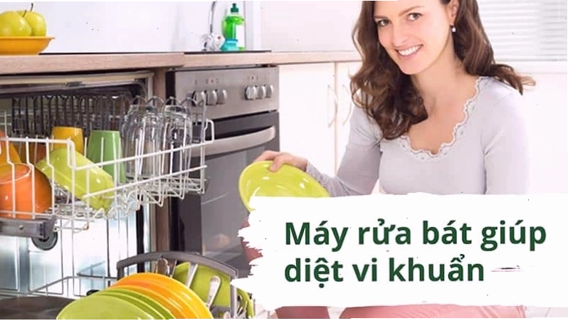 Máy rửa bát giúp diệt khuẩn hiệu quả, đảm bảo vệ sinh cho bát đĩa