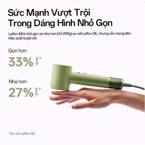 Máy sấy tóc Laifen Mini với công nghệ ion âm tiên tiến
