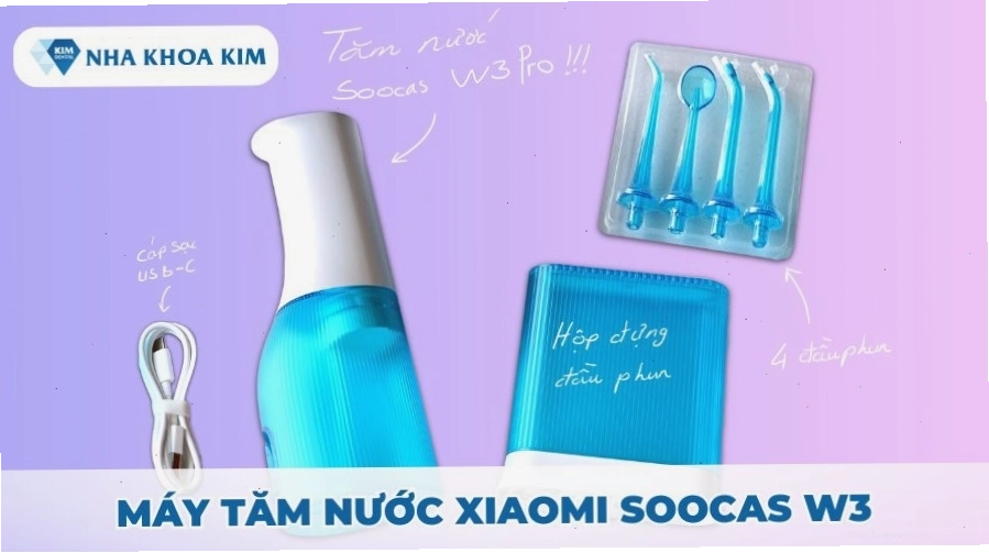 Máy tăm nước Xiaomi Soocas W3 của thương hiệu uy tín