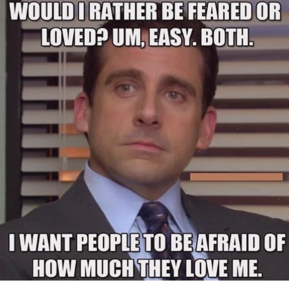 Meme hài hước về tình yêu từ bộ phim The Office