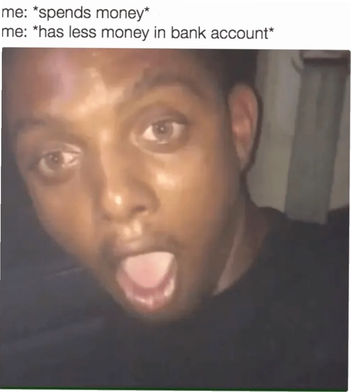 Money meme về chi tiêu và tiết kiệm