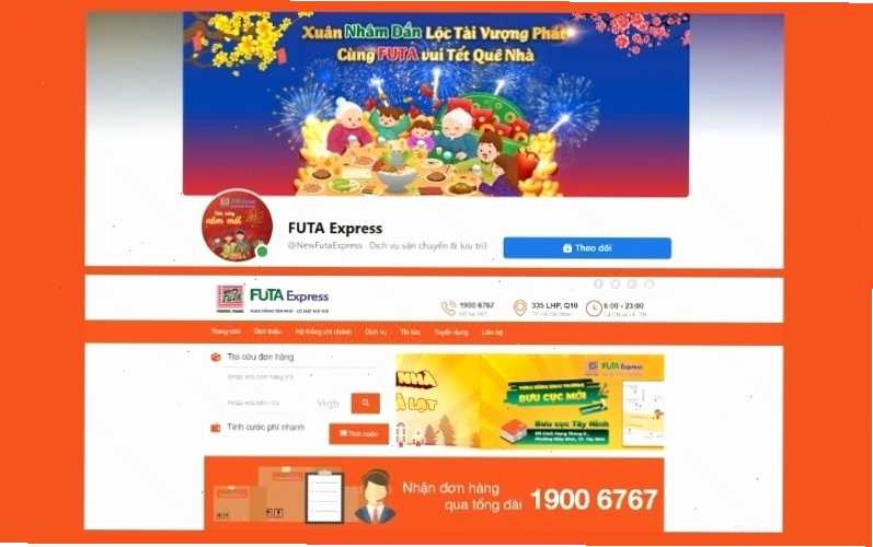 Một số kênh liên hệ trực tuyến của FUTA Express