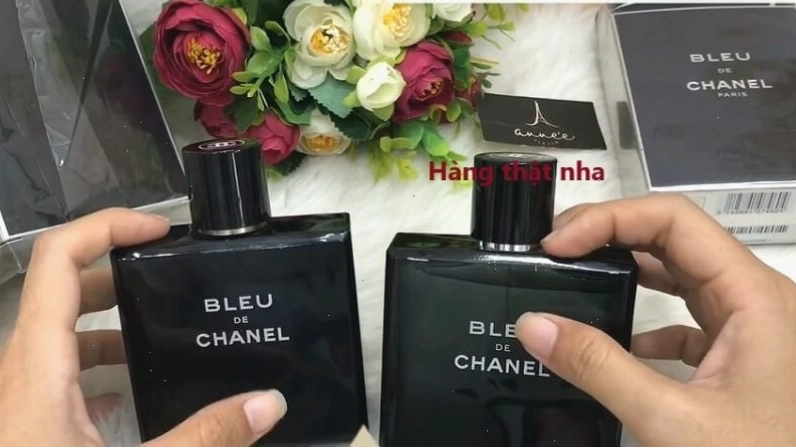 Nắp chai nước hoa thật được thiết kế tinh xảo và chắc chắn