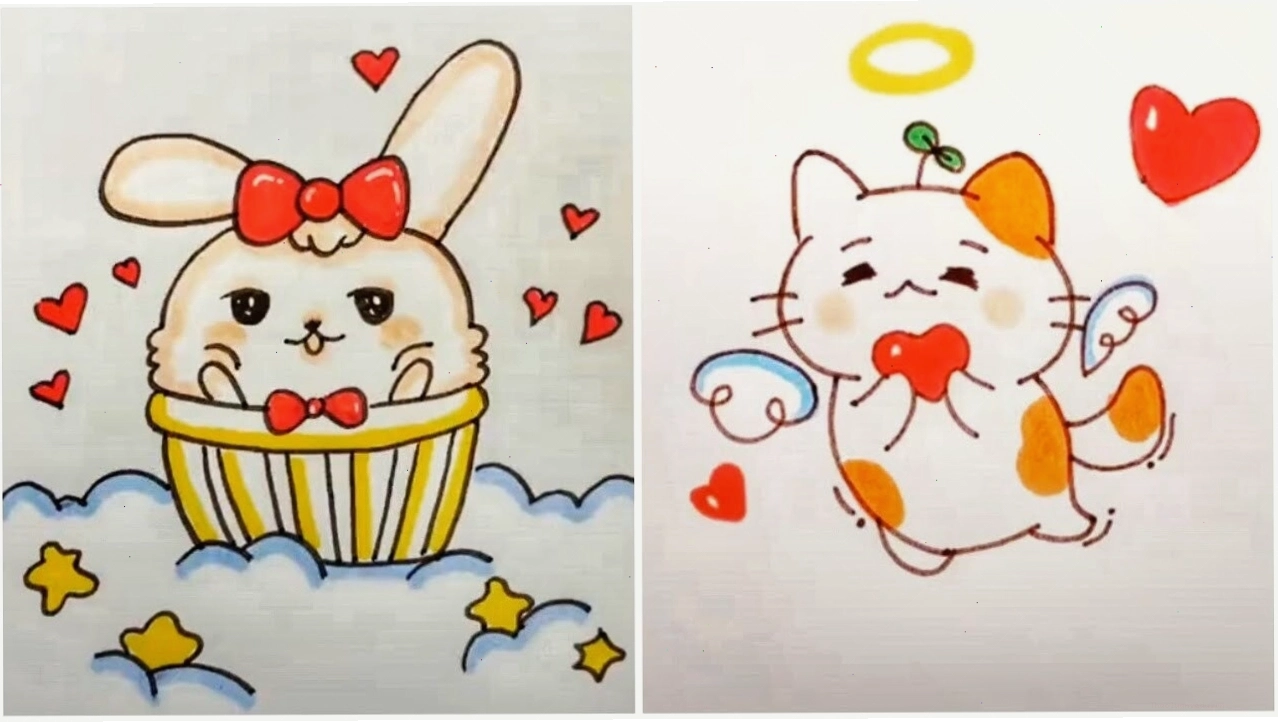Nhân vật anime với trang phục nhiều màu sắc