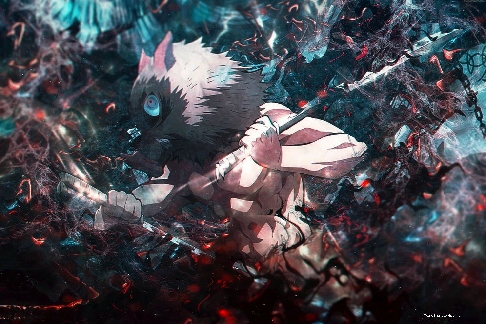 Nhân vật Inosuke Hashibira trong Kimetsu no Yaiba với vẻ ngoài hoang dã