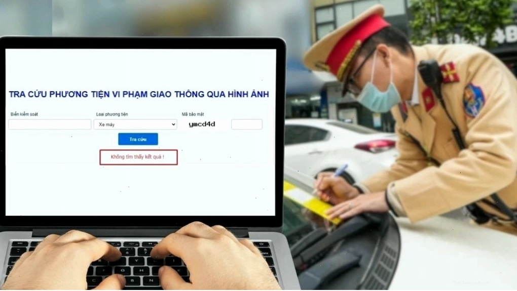 Nhập biển số xe để tra cứu phạt nguội trên ứng dụng