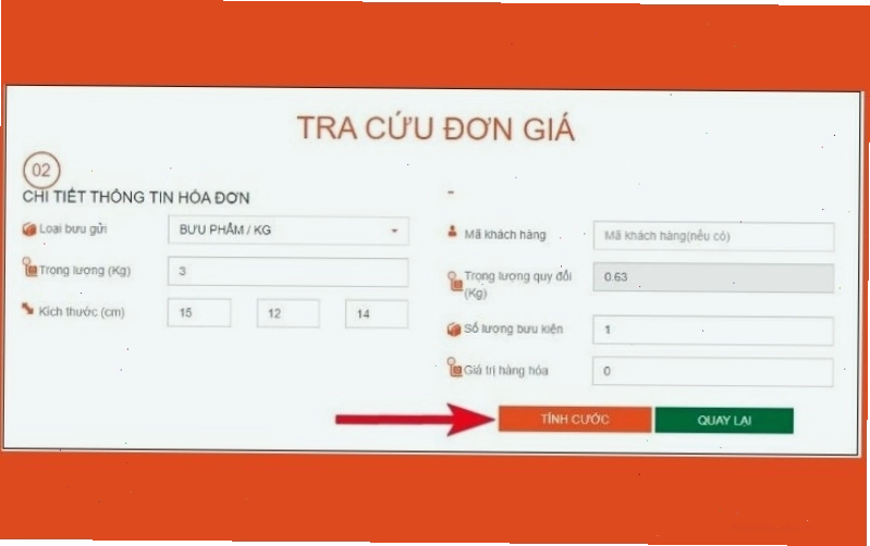 Nhập thông tin hóa đơn để tra cứu chi phí vận chuyển