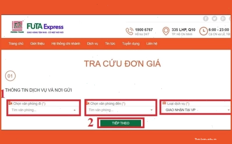 Nhập thông tin tra cứu đơn hàng