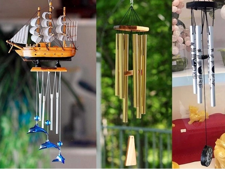 Nhiều vị trí treo chuông gió phong thủy trong nhà