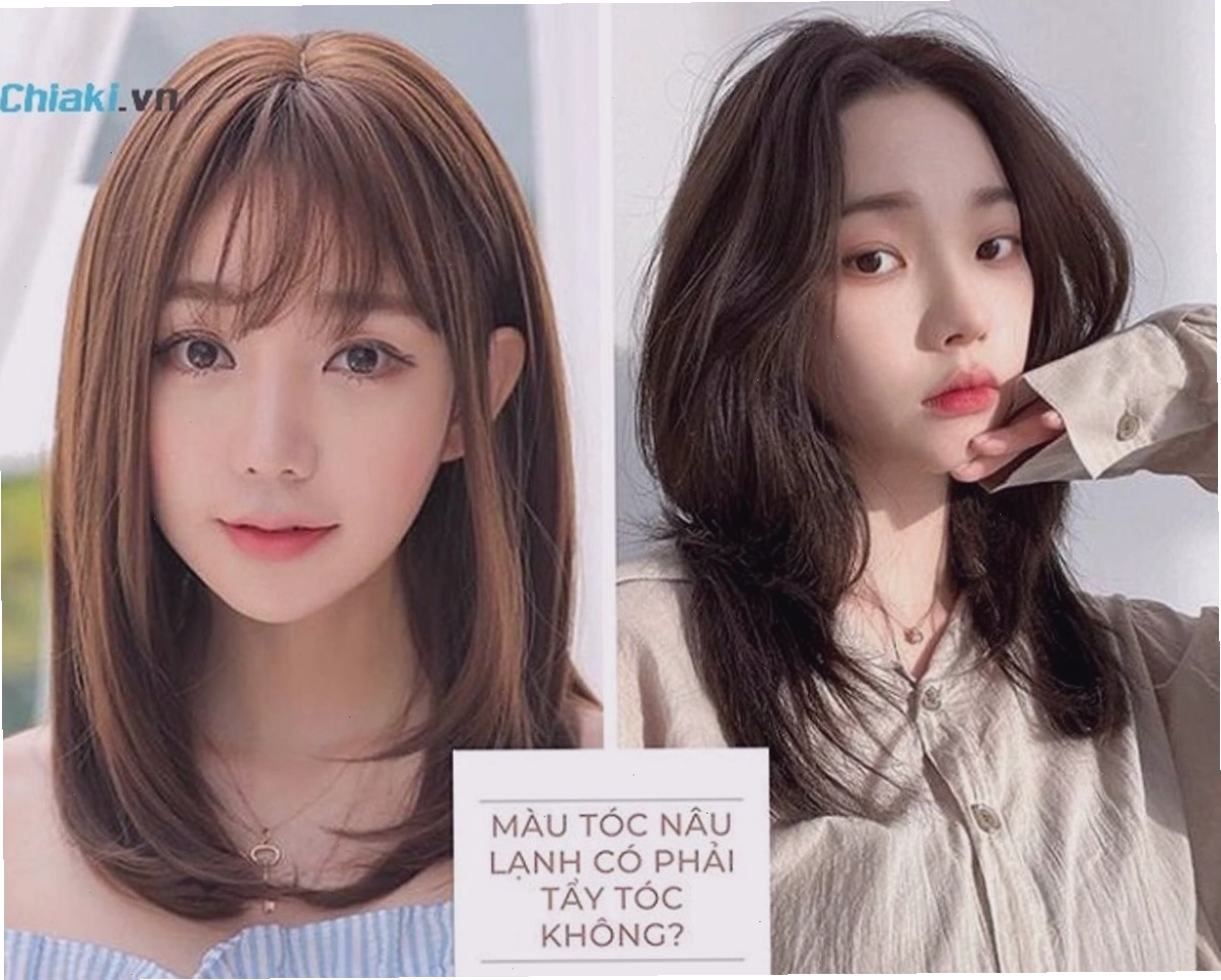 Nhuộm màu nâu lạnh có cần tẩy tóc không