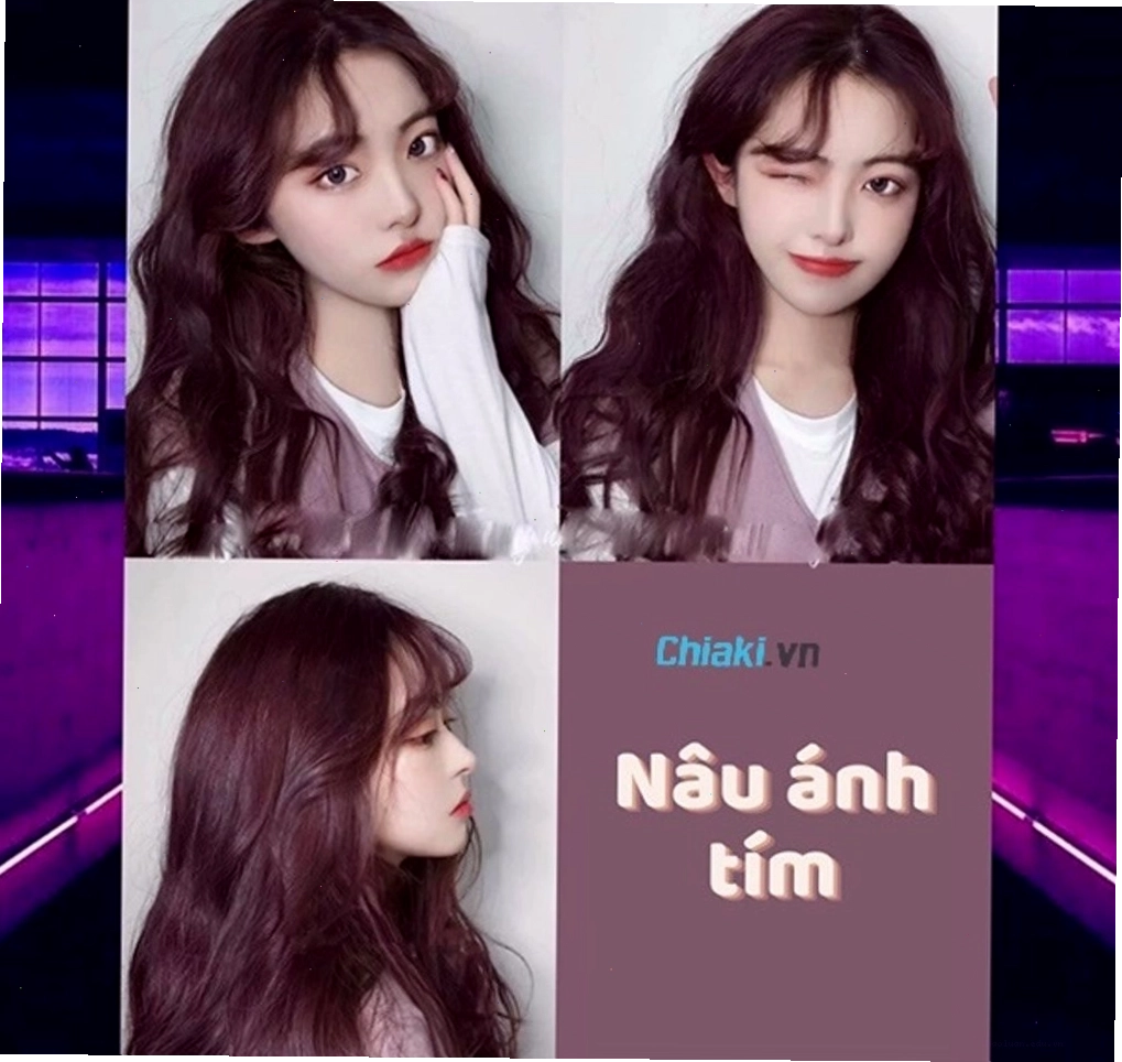 Nhuộm tóc màu nâu lạnh ánh tím