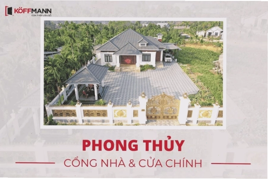 Phong thủy cổng nhà và cửa chính chuẩn mực mang lại may mắn