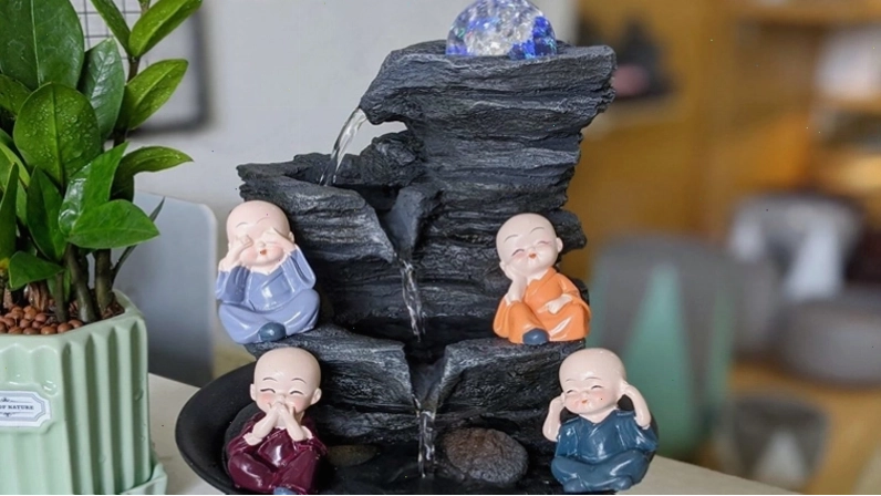 Phong thủy luân với dòng nước chảy liên tục tạo sinh khí