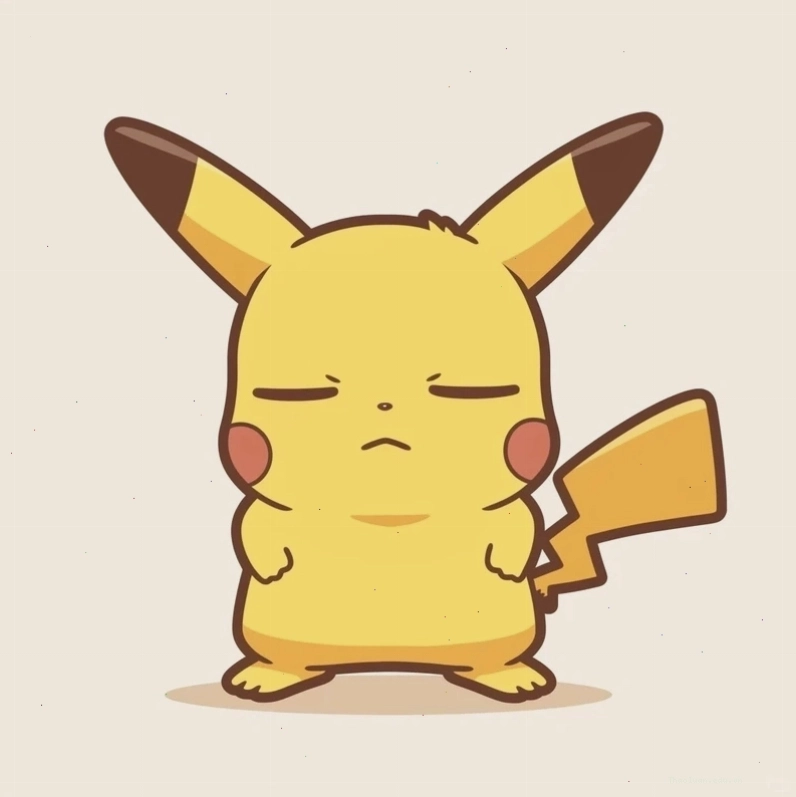 Pikachu meme gif với biểu cảm dứt khoát