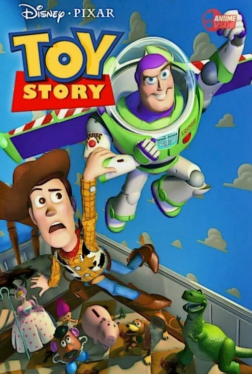 Poster phim anime với tông màu tươi sáng