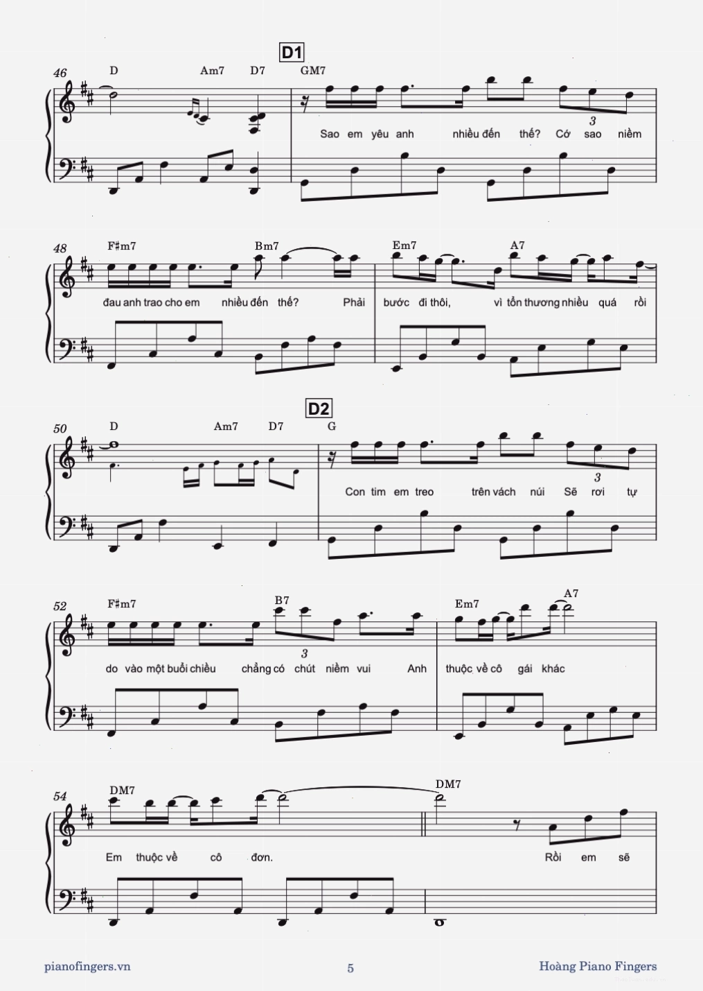 Sheet piano Rồi Em Sẽ Gặp Một Chàng Trai Khác