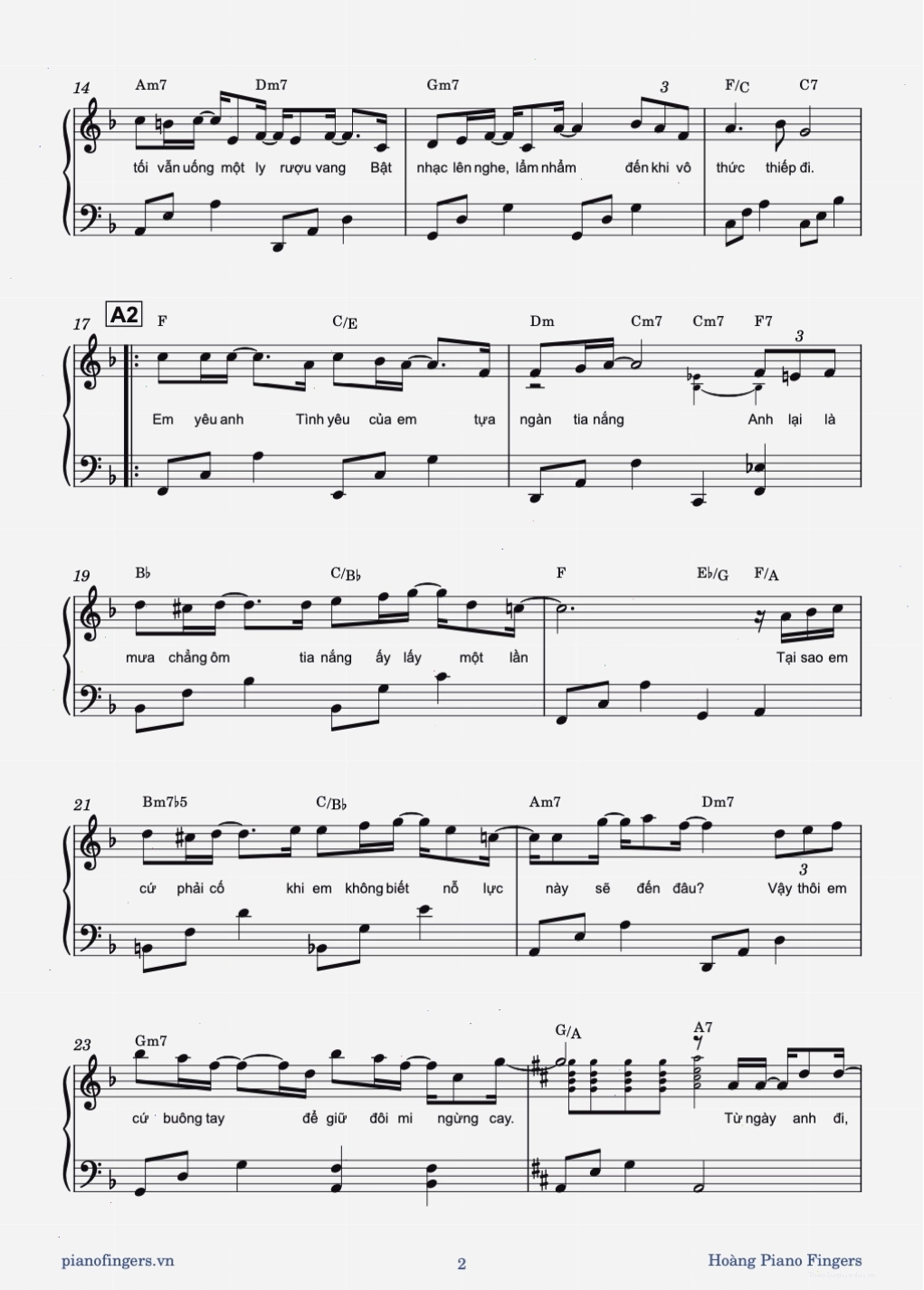 Sheet piano Rồi Em Sẽ Gặp Một Chàng Trai Khác