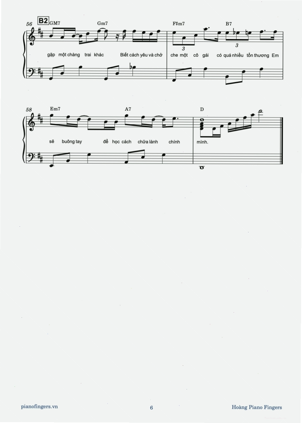 Sheet piano Rồi Em Sẽ Gặp Một Chàng Trai Khác