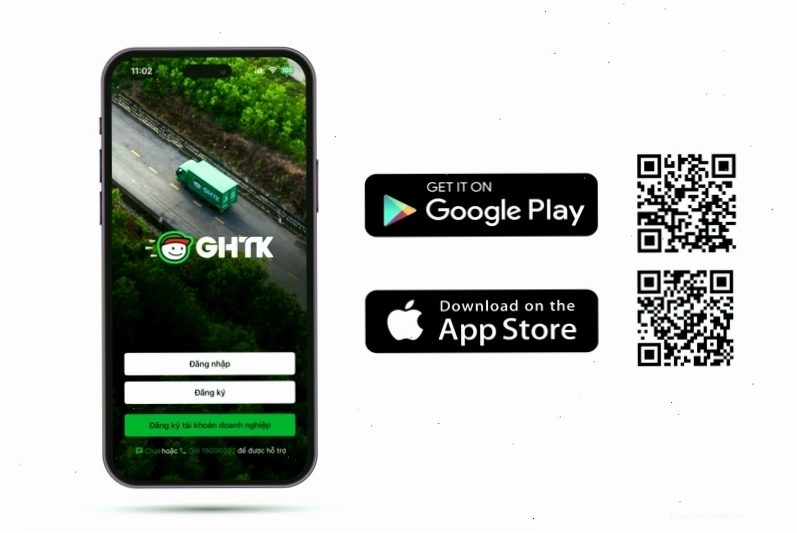 Shop có thể tải GHTK app bằng mã QR để tra cứu đơn hàng tiện lợi