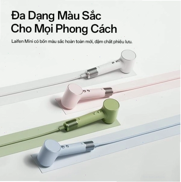 So sánh kích thước máy sấy tóc Laifen Mini với vật dụng khác