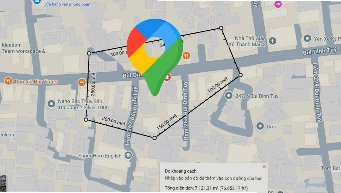 Sử dụng Google Maps để đo diện tích thửa đất