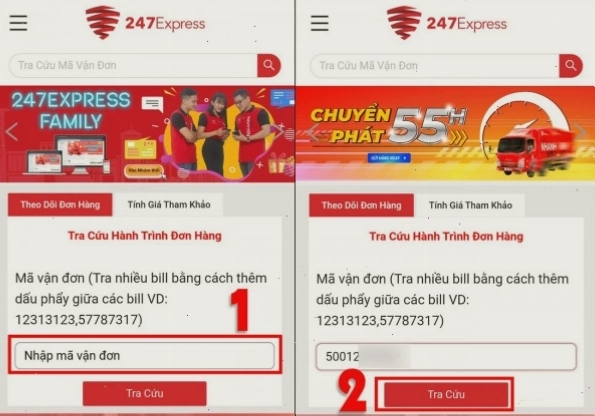 Theo dõi hành trình đơn hàng 247Express