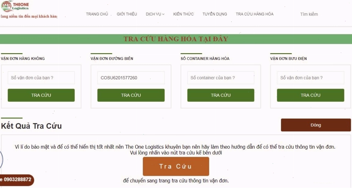 Theo dõi hành trình hàng hóa trên biển