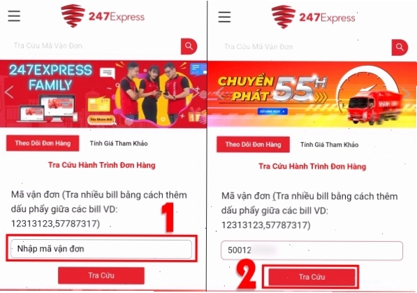 Thông tin các bưu cục 247 Express trên bản đồ