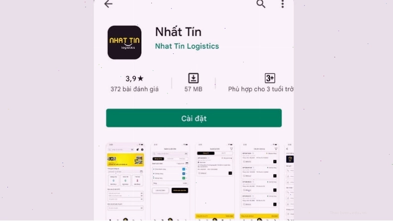 Tìm kiếm và cài đặt ứng dụng Nhất Tín Logistics trên điện thoại