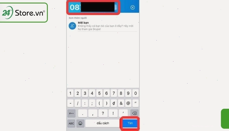 Tìm thông tin số điện thoại qua Skype