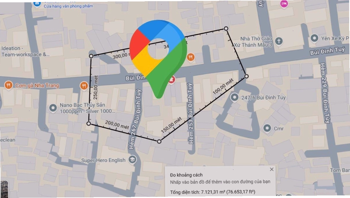 Tính năng đo diện tích trên Google Maps