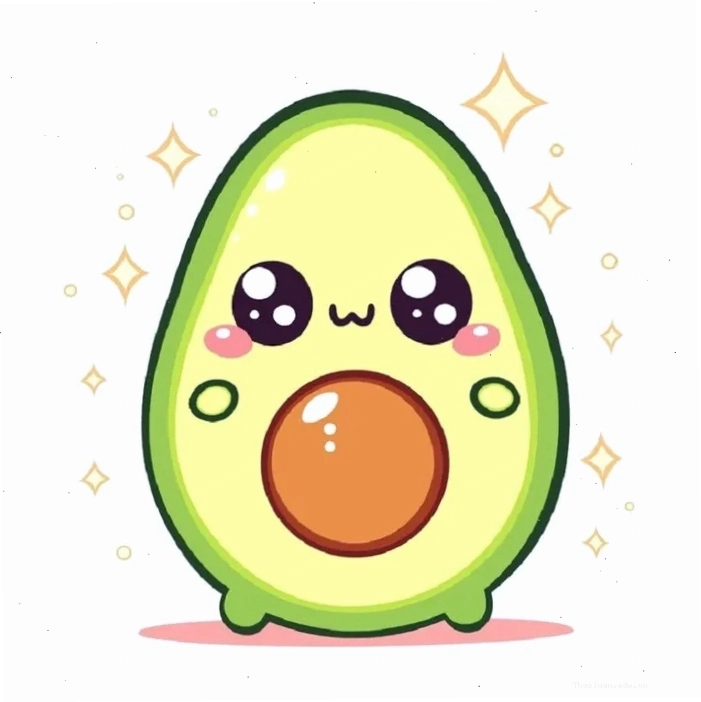 Tổng hợp các mẫu avatar trái bơ chibi dễ thương