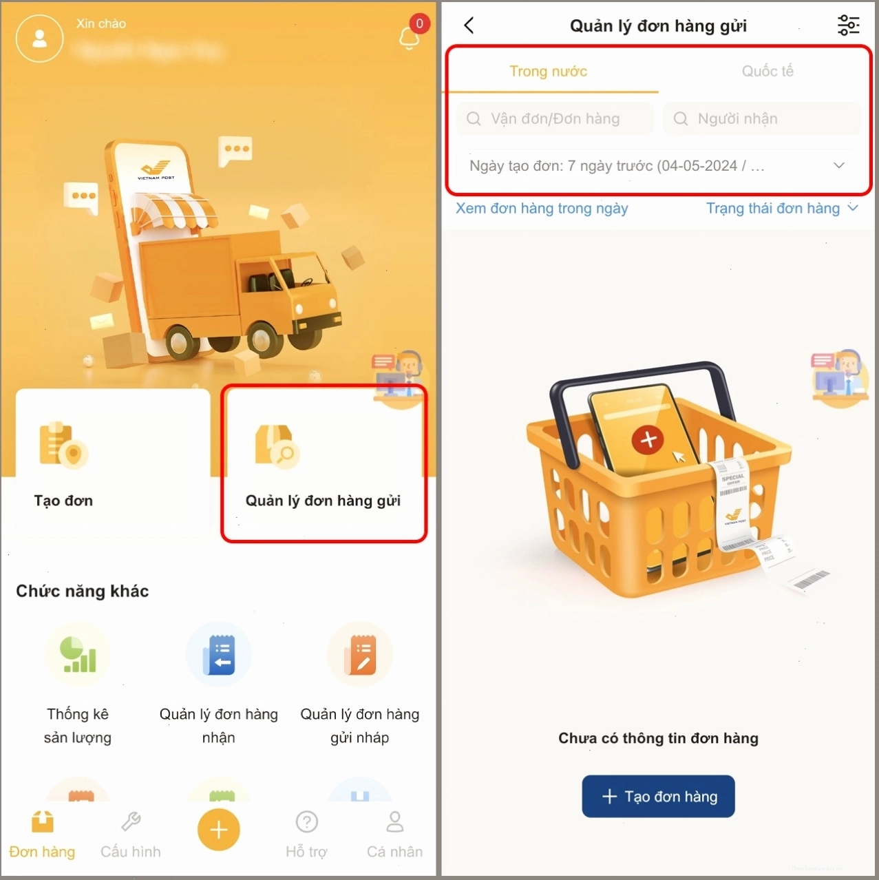 Tra cứu hành trình bưu phẩm Vietnam Post