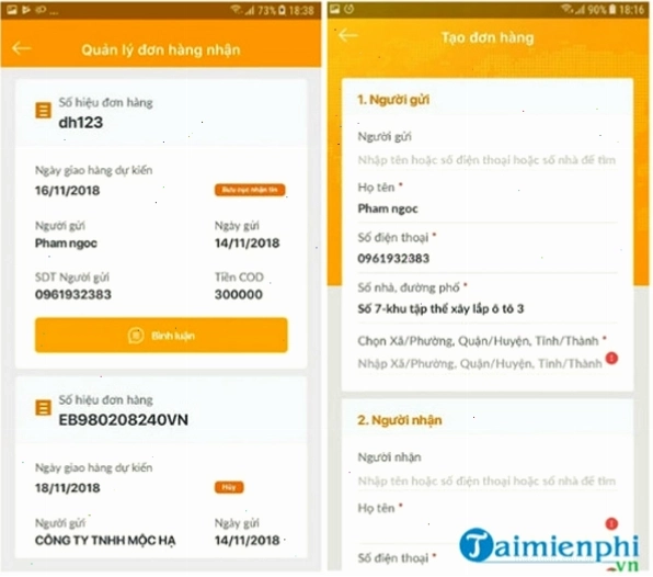 Tra cứu mã đơn hàng qua ứng dụng Vietnam Post