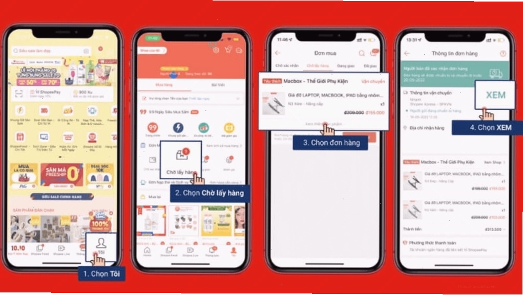 Tra cứu mã vận đơn Shopee Express ngay trên ứng dụng Shopee