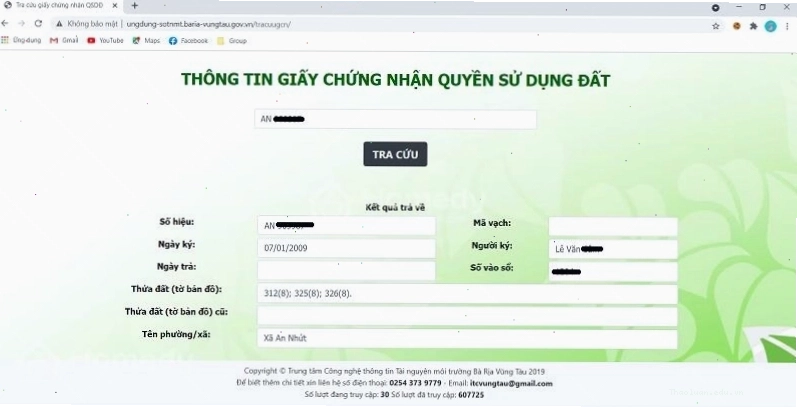 Tra cứu sổ đỏ online trên hệ thống trực tuyến