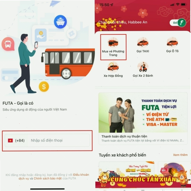 Tra cứu vé xe Phương Trang bằng số điện thoại
