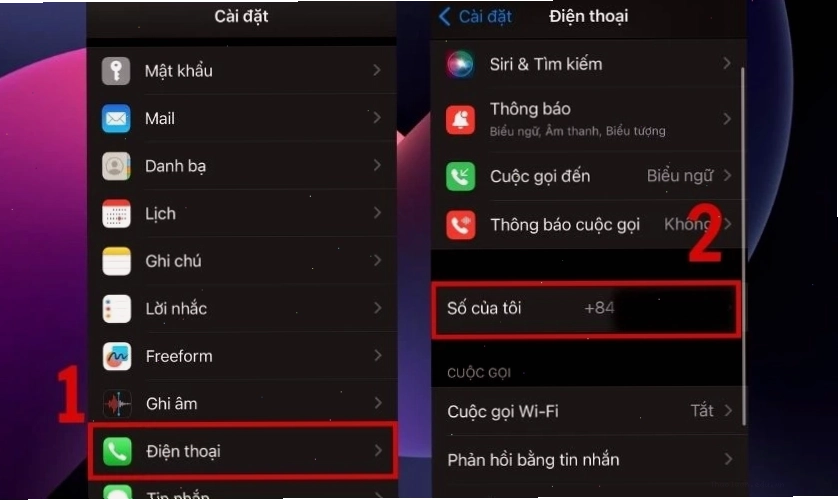 Tra số điện thoại chính mình trên điện thoại để xác minh