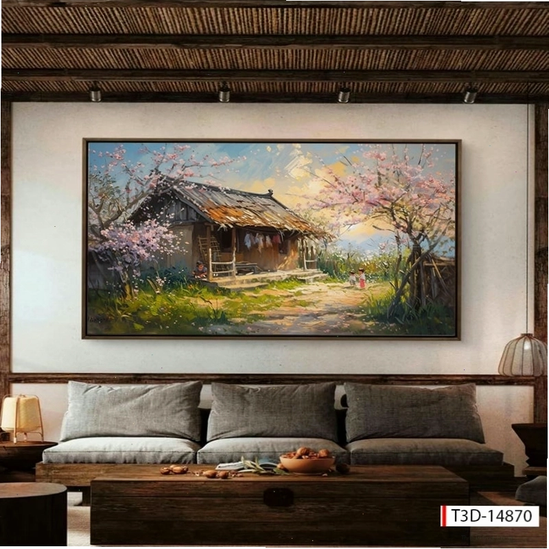Tranh phong cảnh núi non hùng vĩ