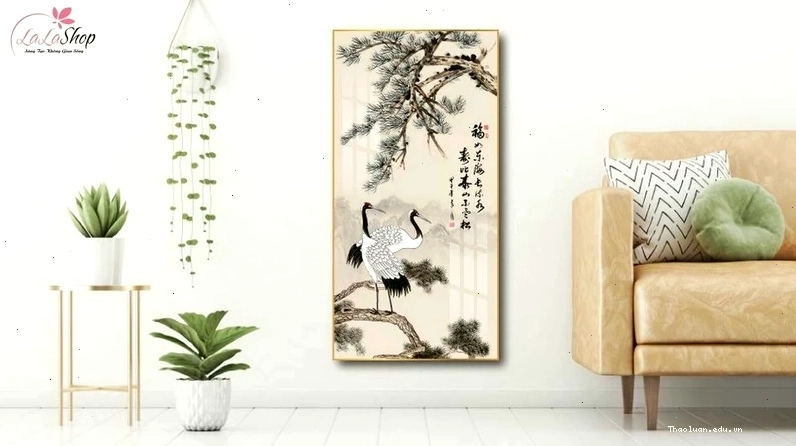 Tranh phong thủy Tùng hạc diên niên mang ý nghĩa trường thọ và may mắn